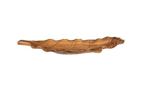 Phillips Collection Leaf Teak Wood  Natural Finish Bowl