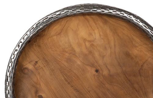 Phillips Collection Teak Wood Bowl Wall Art Metallurgy Edge MD Accent