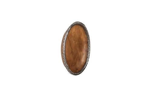 Phillips Collection Teak Wood Bowl Wall Art Metallurgy Edge MD Accent