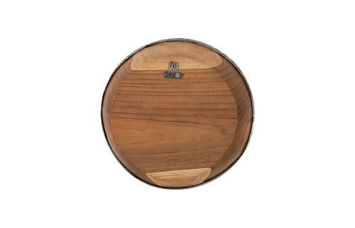 Phillips Collection Teak Wood Bowl Wall Art Metallurgy Edge SM Accent