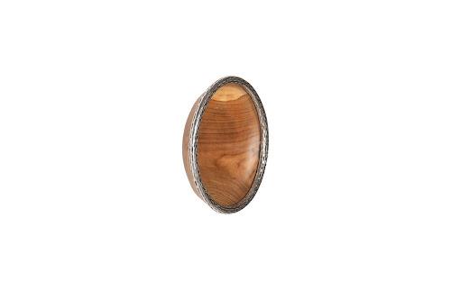 Phillips Collection Teak Wood Bowl Wall Art Metallurgy Edge SM Accent