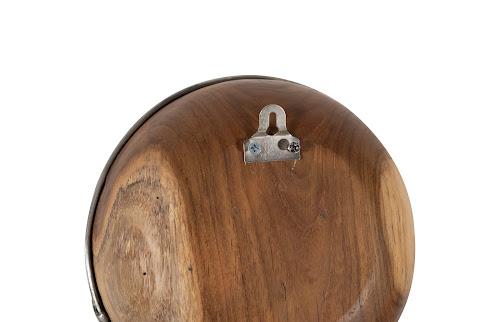 Phillips Collection Teak Wood Bowl Wall Art Metallurgy Edge XS Accent