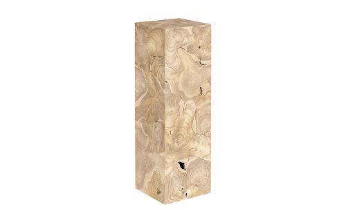 Phillips Collection Teak Slice Pedestal Square Bleached   LG Accent