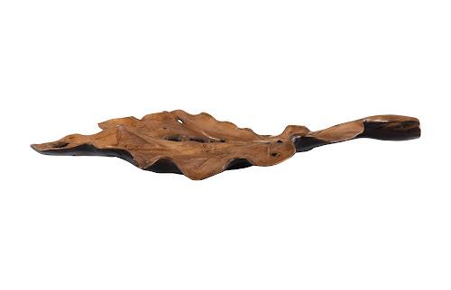 Phillips Collection Leaf , Teak Wood, Black & Natural , Finish Black Bowl