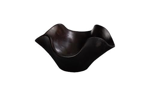 Phillips Collection Teak Wood Black Bowl