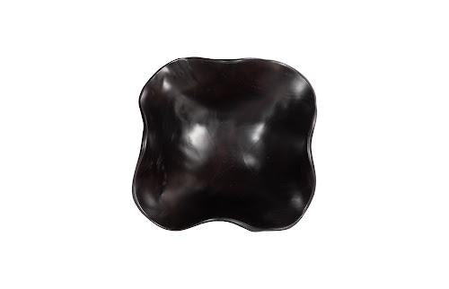 Phillips Collection Teak Wood Black Bowl