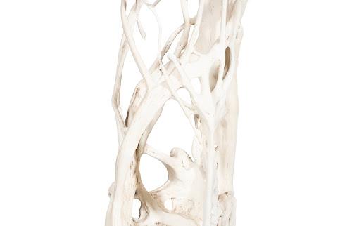 Phillips Collection Cast Entwined Root Column Sculpture Faux Bleached Accent