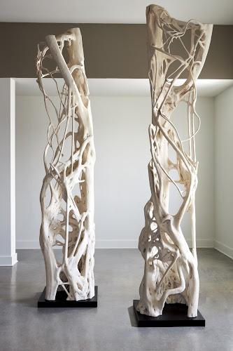 Phillips Collection Cast Entwined Root Column Sculpture Faux Bleached Accent