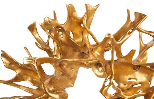 Phillips Collection Cast Root Wall Decor Gold Leaf Accent