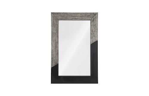 Phillips Collection Geometry Wood Gray Stone Black Mirror