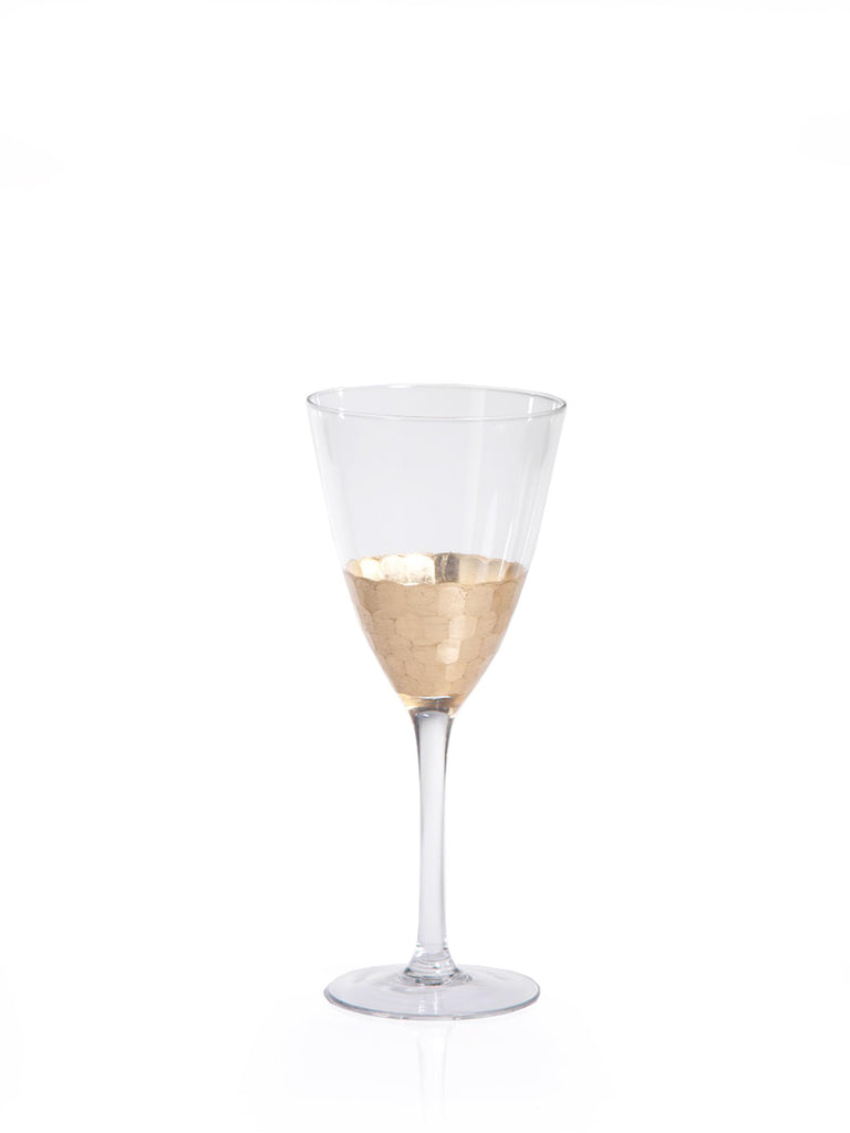 Zodax Vitorrio Gold Wine Glass, Set of 4