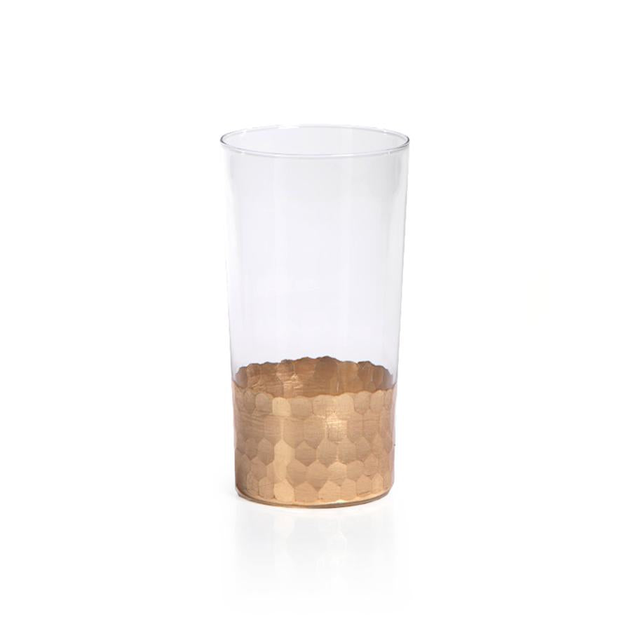 Zodax Vitorrio Gold Highball Glasses, Set of 4