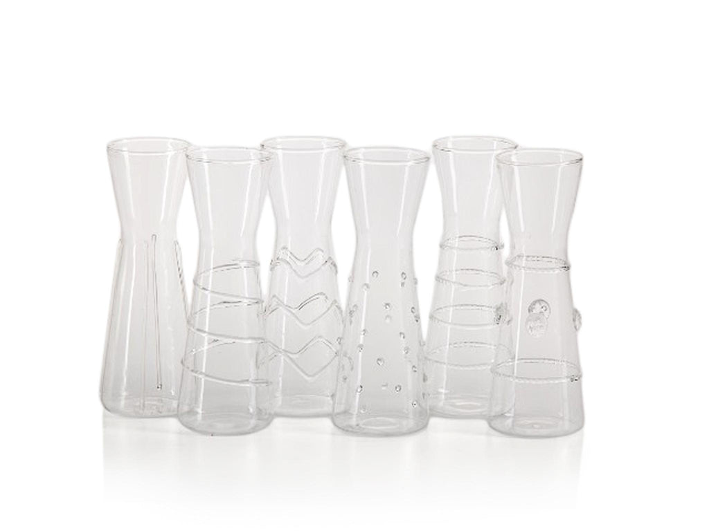 Zodax 6-Piece Zalli Assorted Glass Carafe Set