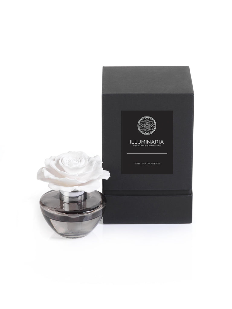 Zodax Illuminaria Porcelain Diffuser, Tahitian Gardenia Fragrance