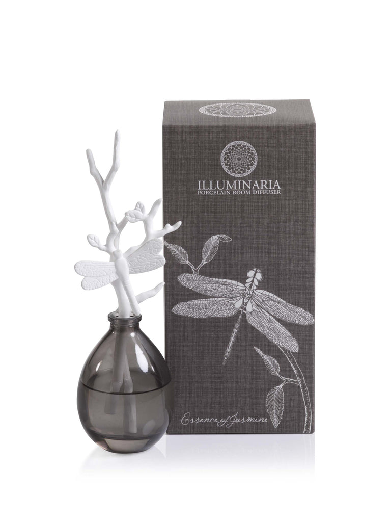 Zodax Illuminaria Porcelain Diffuser, Essence of Jasmine Fragrance