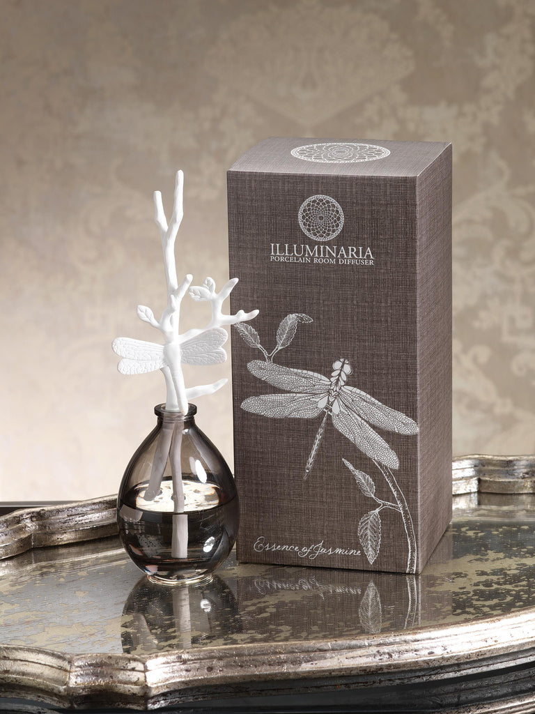 Zodax Illuminaria Porcelain Diffuser, Essence of Jasmine Fragrance