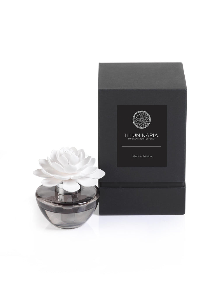 Zodax Illuminaria Porcelain Diffuser, Spanish Dahlia Fragrance