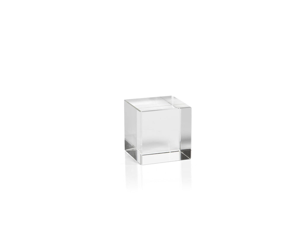 Zodax 2.75-Inch Jacy Crystal Glass Straight Cube, Set of 2