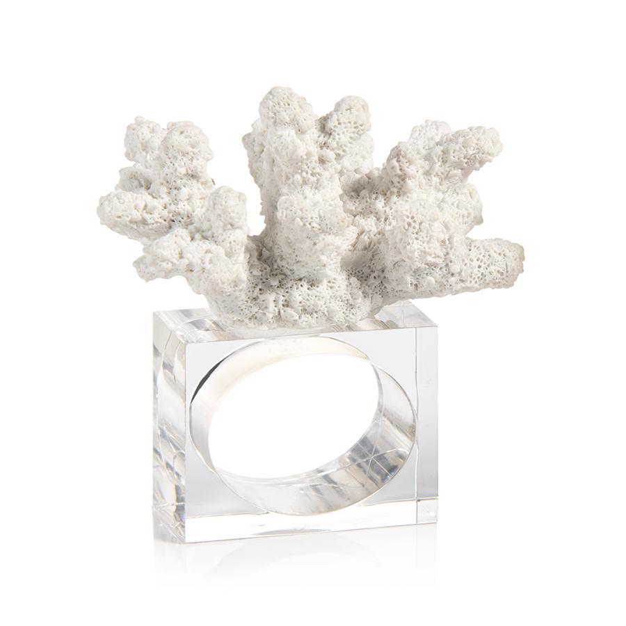 Zodax Minka Coral Napkin Rings, Set of 6