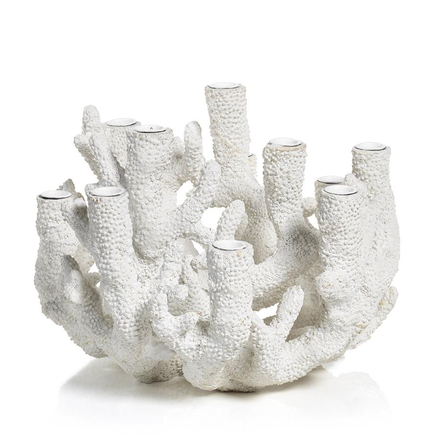 Zodax 12-Tier Cayo Coral Polyresin Taper Candle Holder