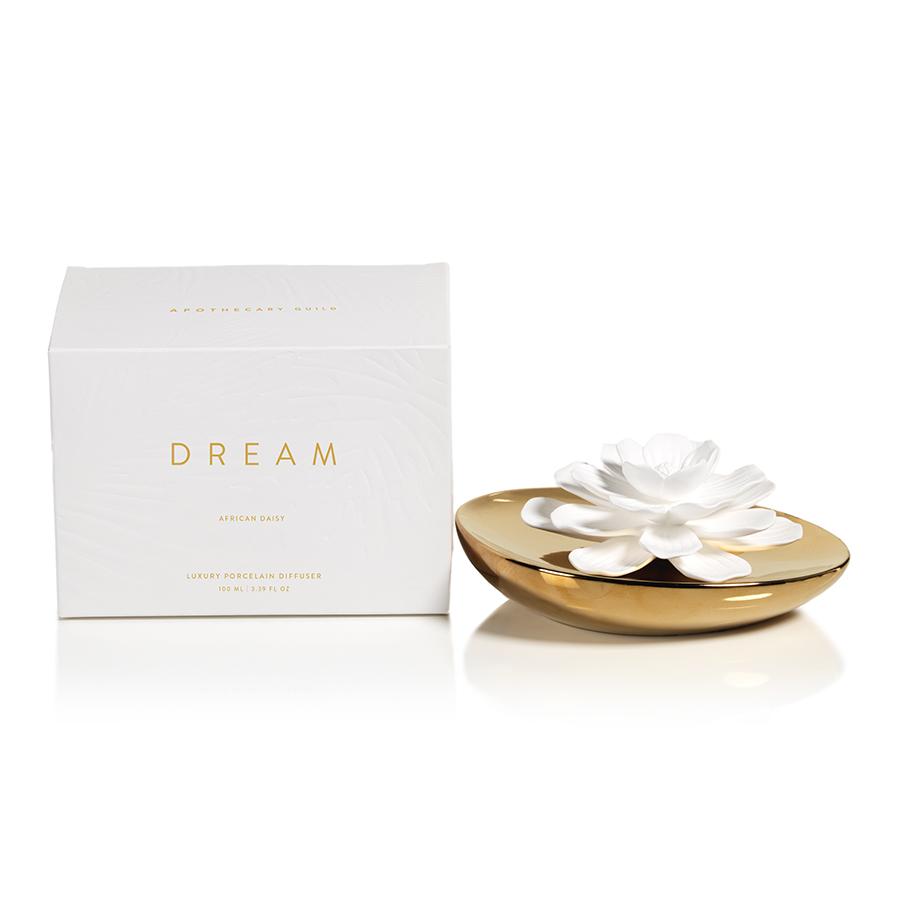 Zodax Dream Porcelain Flower Diffuser, African Daisy Fragrance