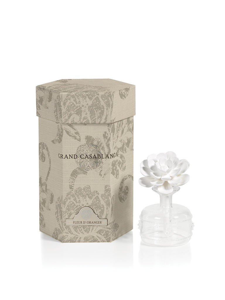 Zodax Mini Grand Casablanca Porcelain Diffuser,  Fleur d' Oranger