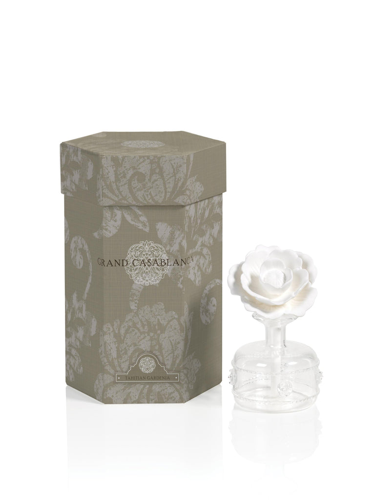 Zodax Mini Grand Casablanca Porcelain Diffuser, Tahitian Gardenia