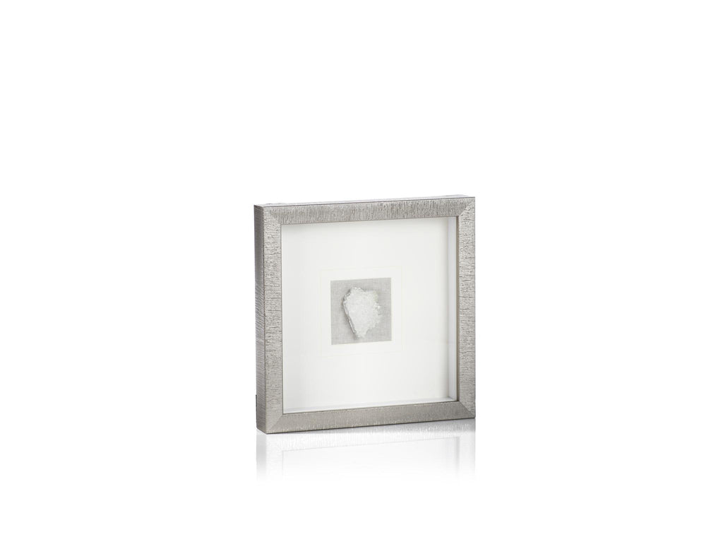 Zodax Muzo Silver Framed Crystal Wall Decor, 12 x 12