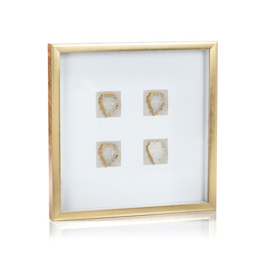 Zodax Muzo Gold Framed Crystal Wall Decor, 20 x 20