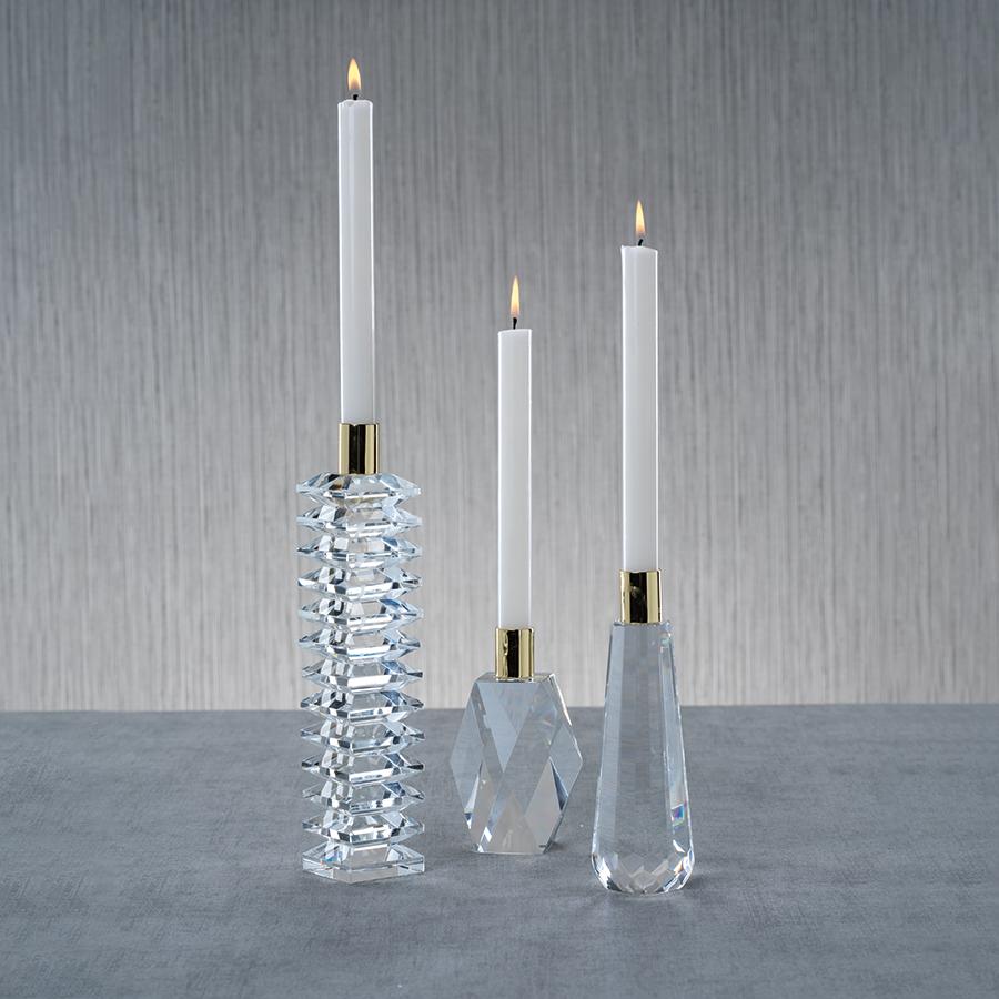 Zodax Florella Stacked Crystal Candle Holder