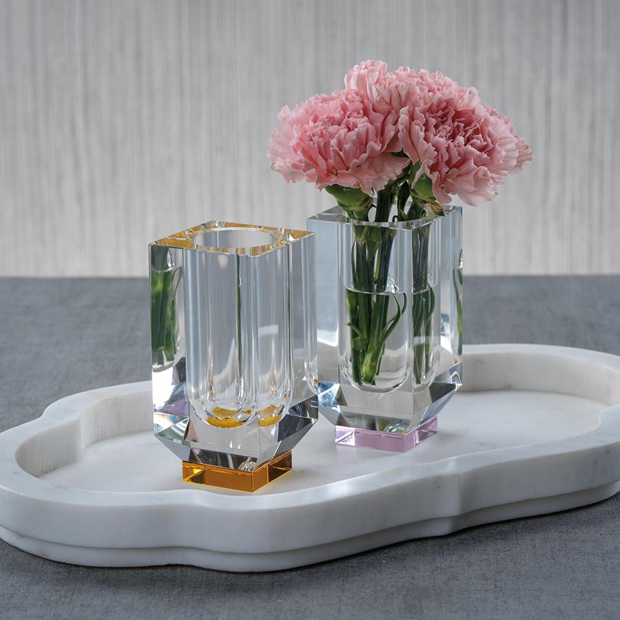 Zodax Carrissa Crystal Glass  Vase