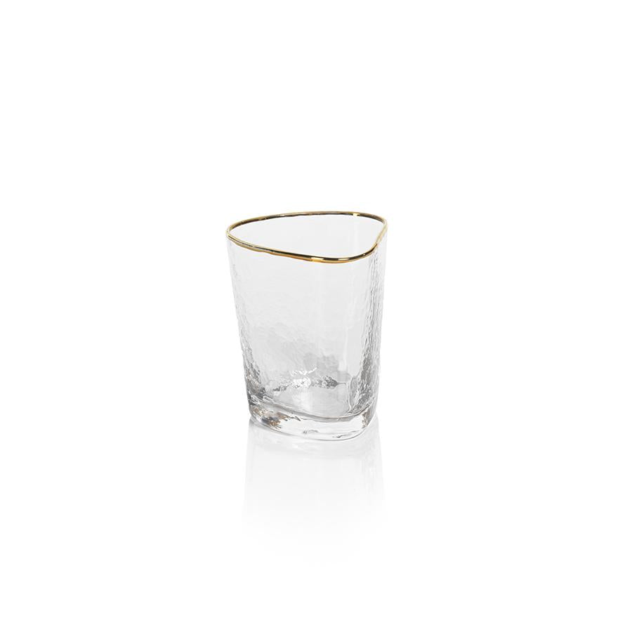 Zodax Kampari Triangular Double Old Fashioned Glasses, Set of 4