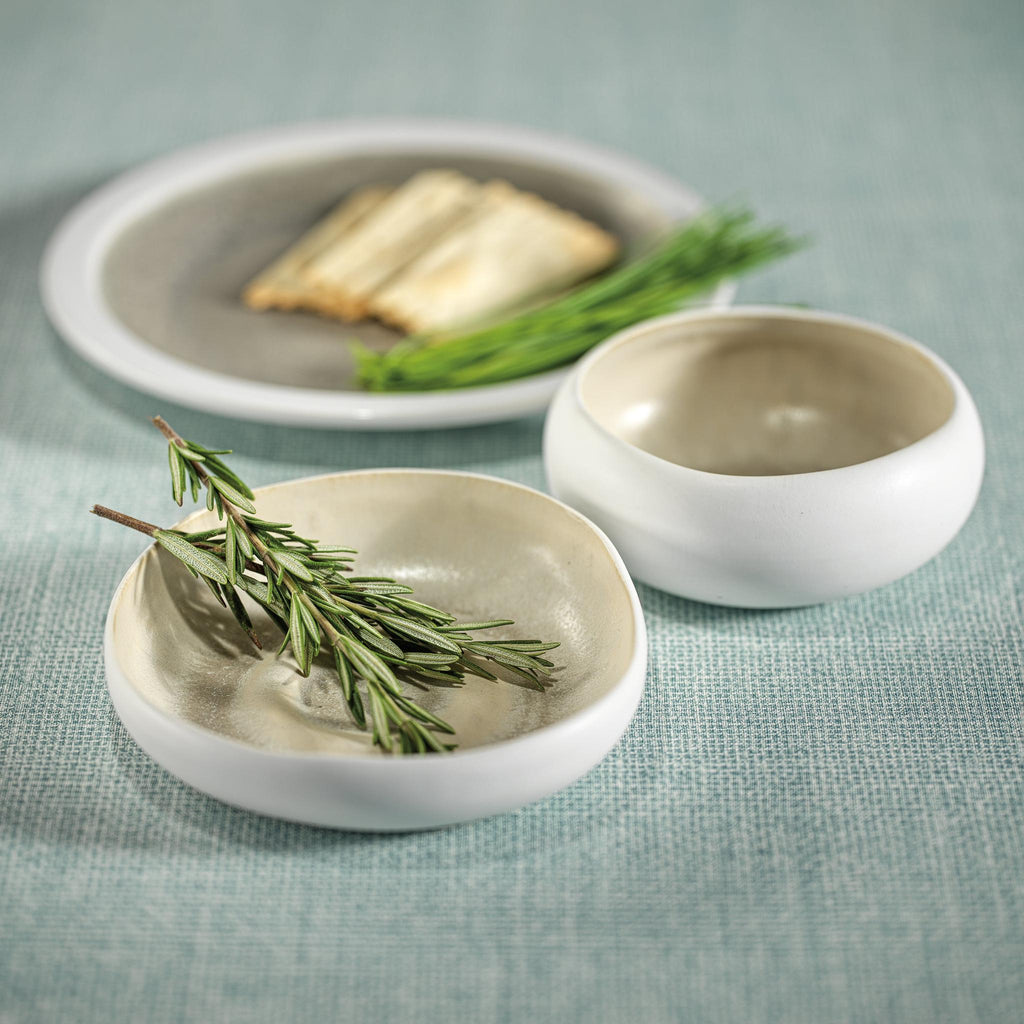 Zodax Novara Stoneware Condiment Bowls, Set of 4