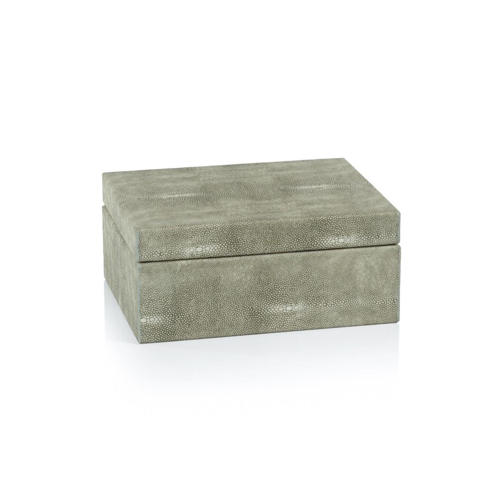 Zodax Small Molfeta  Shagreen Leather Decorative Box