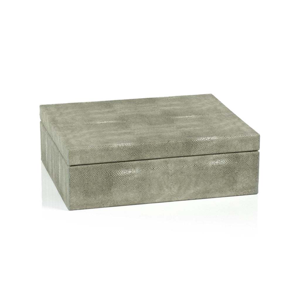 Zodax Large Molfeta Shagreen Leather Decorative Box