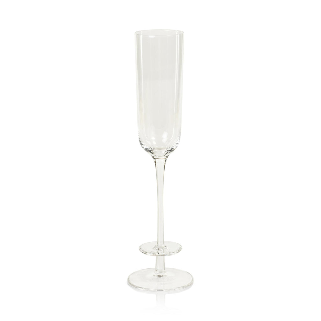 Zodax Ganvie Champagne Glass Flutes, Set of 4