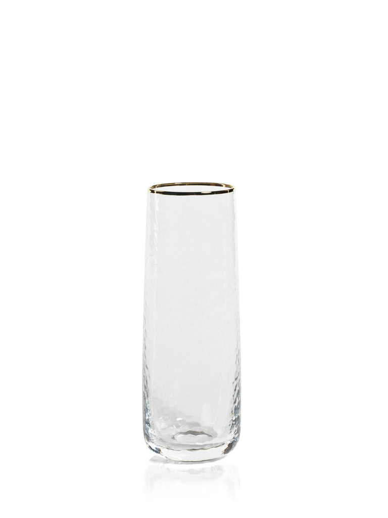 Zodax Cappelletti Stemless Glass Flutes, Set of 4