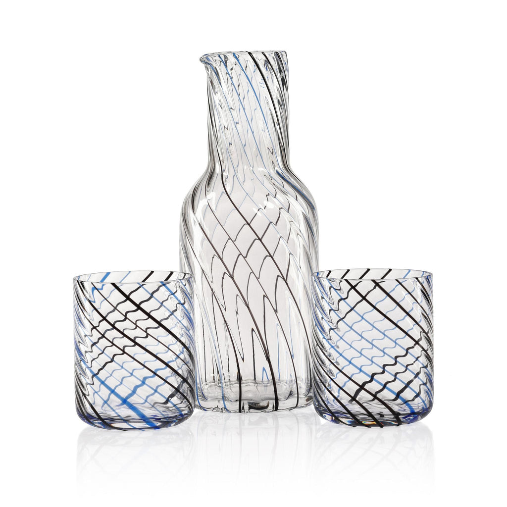 Zodax Malia Swirl Tumbler Glasses, Set of 6