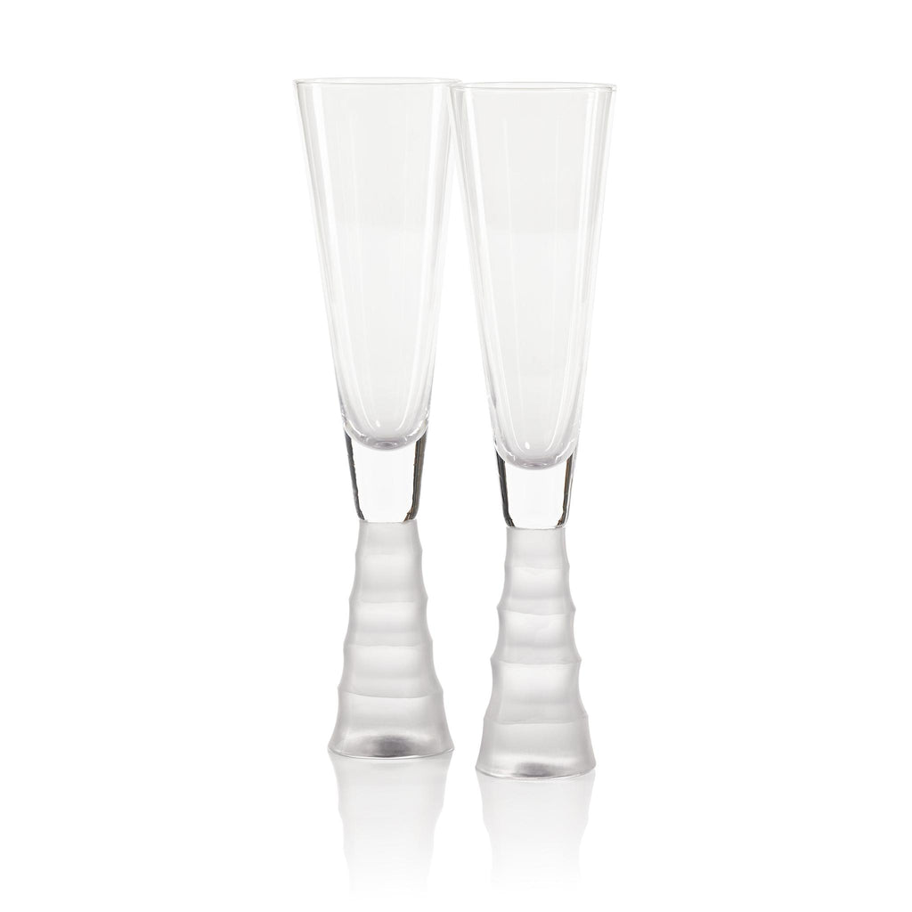 Zodax Terrell Bamboo Stem Champagne Flutes, Set of 4