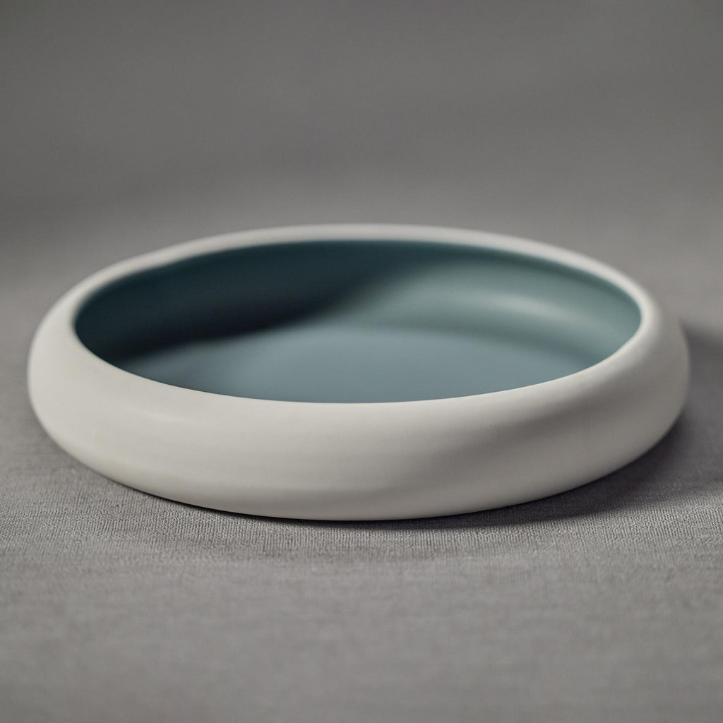 Zodax 13.75" Arlo Matte Aqua Serving Platter