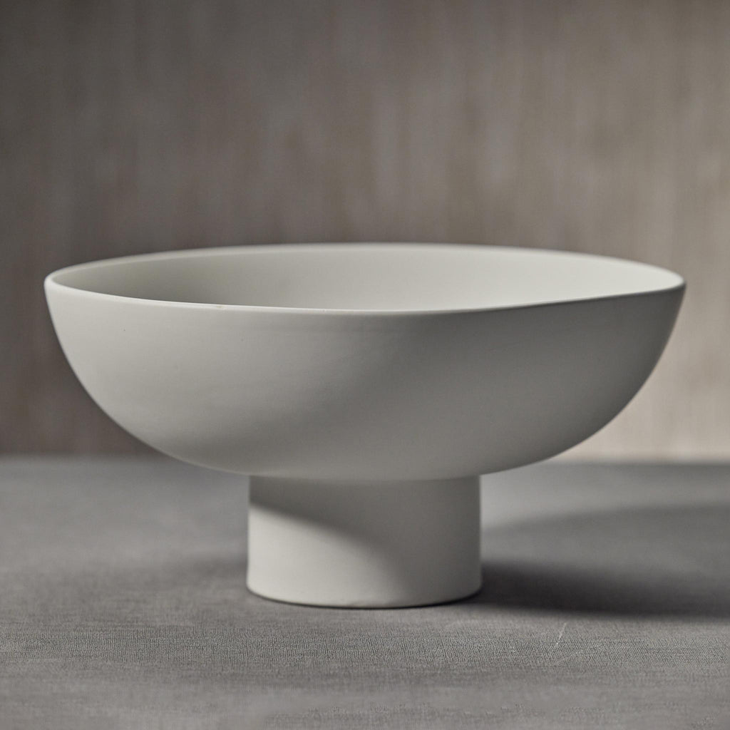 Zodax Kumasi White Ceramic Footed Bowl