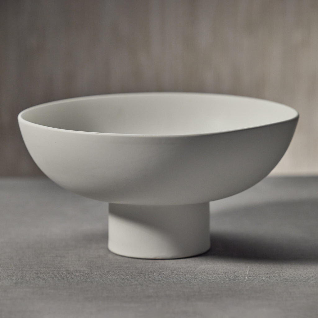 Zodax Kumasi White Ceramic Footed Bowl