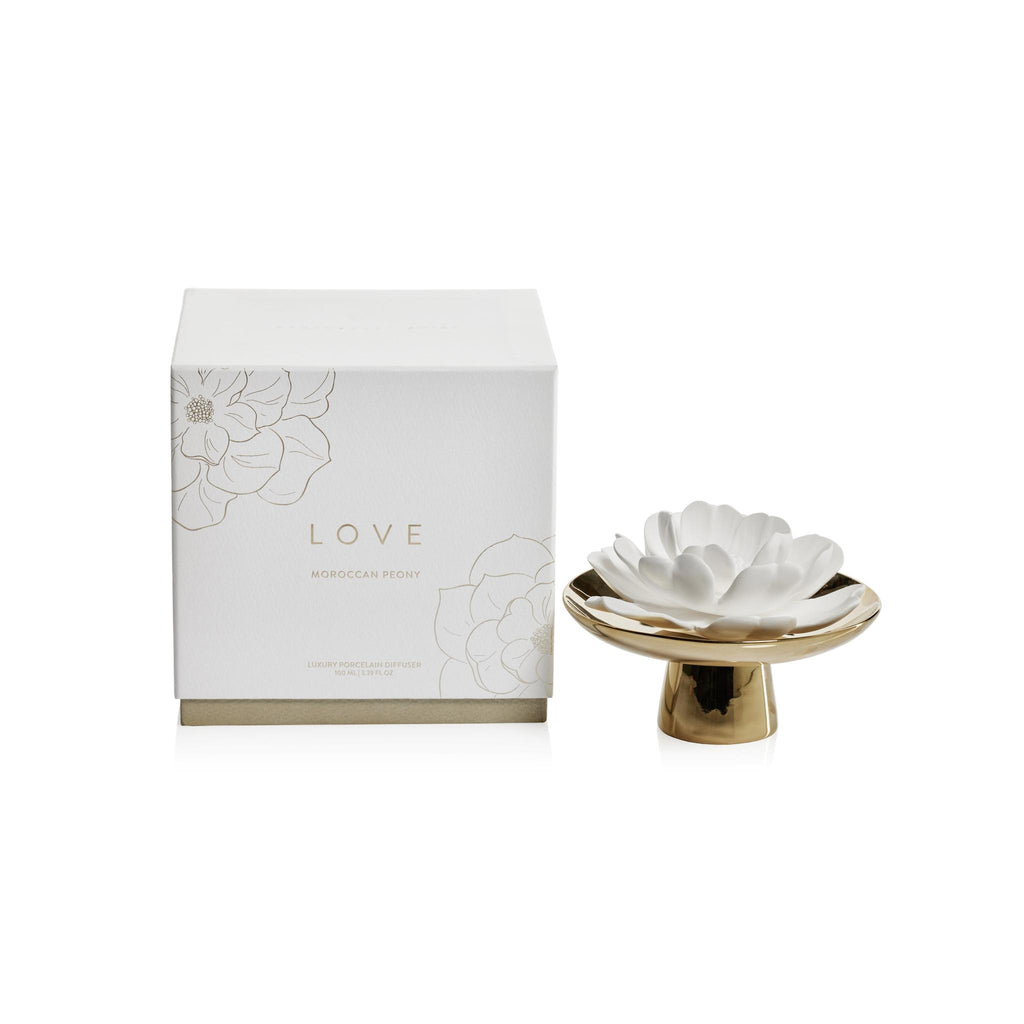 Zodax Love Porcelain Diffuser, Moroccan Peony