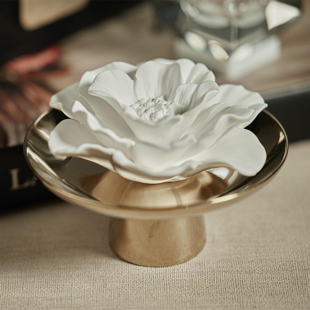 Zodax Calm Porcelain Diffuser, White Flower