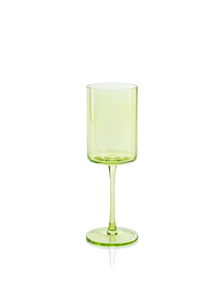 Zodax Light Green Foligno Wine Glasses, Set of 6