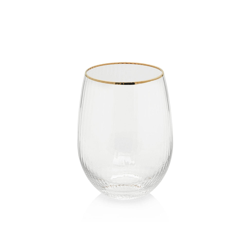 Zodax Optic Stemless All Purpose Glasses, Set of 6