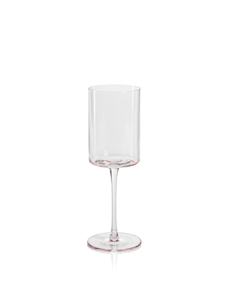 Zodax Light Pink Foligno Wine Glasses, Set of 6