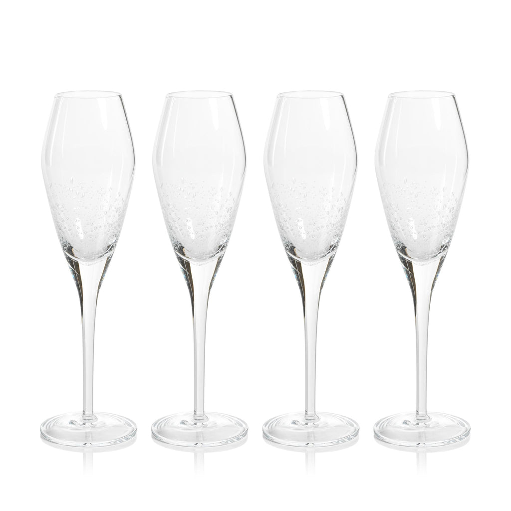 Zodax Chartrons Bubble Champagne Flutes, Set of 4