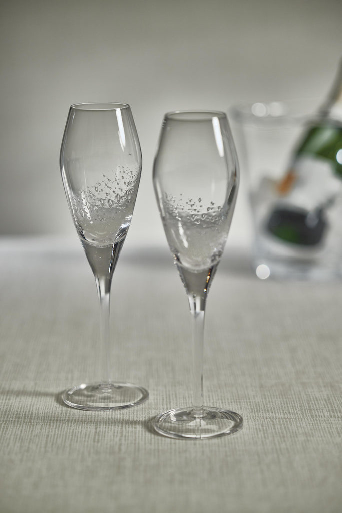 Zodax Chartrons Bubble Champagne Flutes, Set of 4