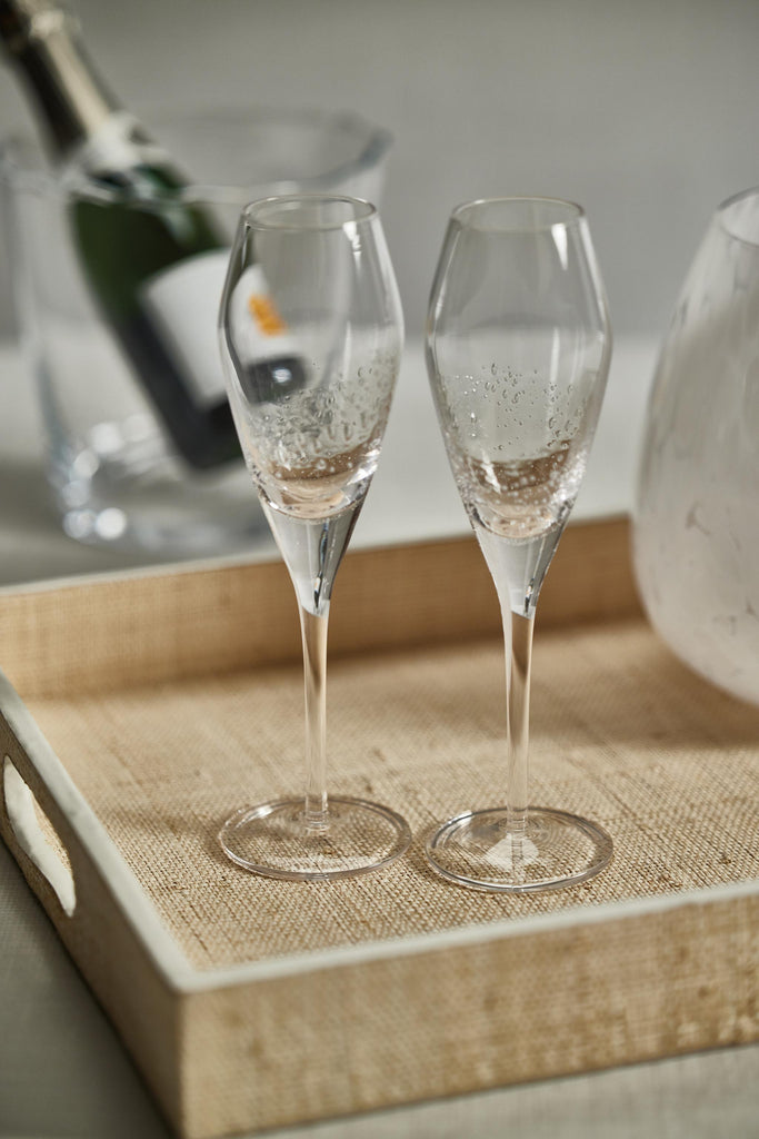 Zodax Chartrons Bubble Champagne Flutes, Set of 4